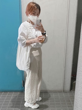 「kaene（カエン）のアイテム」を使った、ponさん（レディース・154cm）の夏コーディネート