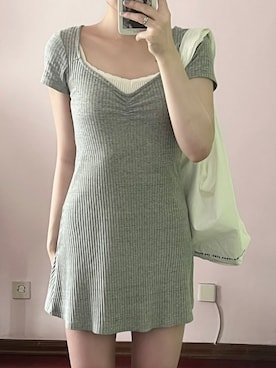 「PULL&BEAR（プルアンドベア）のアイテム（ワンピース/ドレス）」を使った、17hugさん（レディース・168cm）の春コーディネート