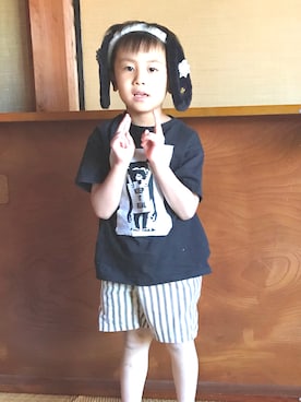 「BRANDALISED（ブランダライズド）のアイテム」を使った、kikiさん（キッズ・80cm）の夏コーディネート