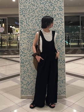 「アイテム（トートバッグ）」を使った、ぴんさん（レディース・161cm・20代）の夏コーディネート
