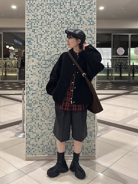 「アイテム（ハンチング/ベレー帽）」を使った、ぴんさん（レディース・161cm・20代）の秋コーディネート