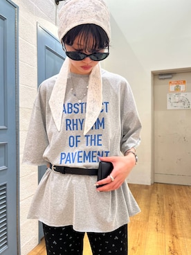 「LOWRYS FARM（ローリーズファーム）のアイテム（ベルト）」を使った、ぴんさん（レディース・161cm）の夏コーディネート