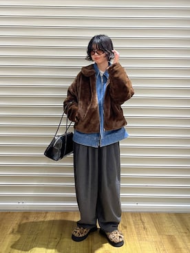 「アイテム（ボストンバッグ）」を使った、ぴんさん（レディース・161cm・20代）の秋コーディネート