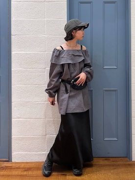 「LOWRYS FARM（ローリーズファーム）のアイテム（帽子）」を使った、ぴんさん（レディース・161cm）の春コーディネート