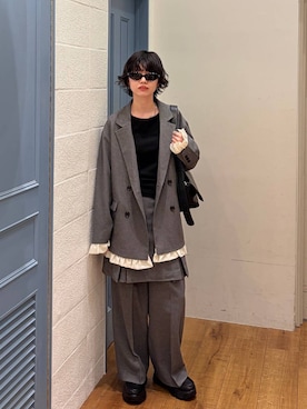 「LOWRYS FARM（ローリーズファーム）のアイテム（スカート）」を使った、ぴんさん（レディース・161cm）の秋コーディネート