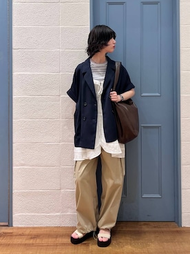 「LOWRYS FARM（ローリーズファーム）のアイテム（ジャケット/アウター）」を使った、ぴんさん（レディース・161cm）の春コーディネート