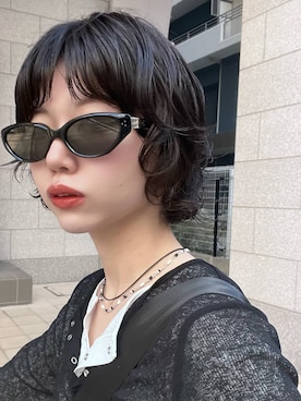 「LOWRYS FARM（ローリーズファーム）のＵＳＥＦＵＬヘンリープルオーバーＬＳ 638390（Tシャツ/カットソー、ブラック系）」を使った、ぴんさん（レディース・161cm）の春コーディネート