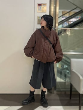 「アイテム（その他アウター）」を使った、ぴんさん（レディース・161cm・20代）の秋コーディネート