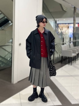 「アイテム（カバーオール）」を使った、ぴんさん（レディース・161cm）の秋コーディネート