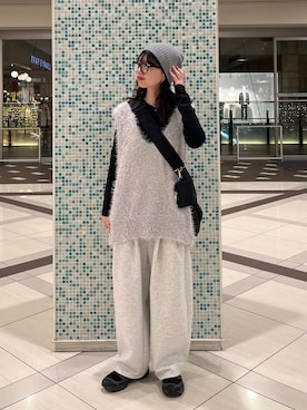 「アイテム（スウェットパンツ）」を使った、ぴんさん（レディース・161cm）の春コーディネート