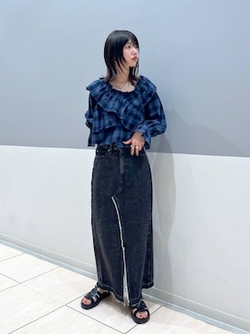 「LOWRYS FARM（ローリーズファーム）のアイテム（スニーカー）」を使った、ぴんさん（レディース・161cm）の夏コーディネート