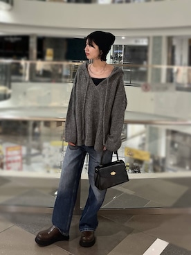 「アイテム（ニットキャップ/ビーニー）」を使った、ぴんさん（レディース・161cm・20代）の秋コーディネート