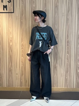 「アイテム（ハンチング/ベレー帽）」を使った、ぴんさん（レディース・161cm）の秋コーディネート
