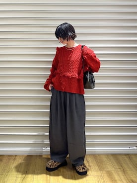 「アイテム（ポロシャツ）」を使った、ぴんさん（レディース・161cm）の秋コーディネート