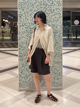 「アイテム（トートバッグ）」を使った、ぴんさん（レディース・161cm・20代）の夏コーディネート
