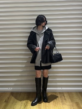 「アイテム（パーカー）」を使った、ぴんさん（レディース・161cm・20代）の冬コーディネート