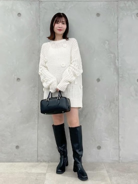 「アイテム（ブーツ）」を使った、J U R Iさん（レディース・160cm・30代）の冬コーディネート