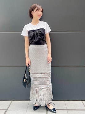 「フラット」｜J U R Iさん（レディース・160cm）の春コーディネート