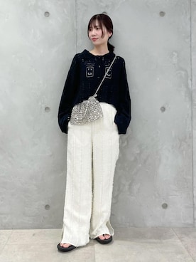 「アイテム（カーディガン/ボレロ）」を使った、J U R Iさん（レディース・160cm・30代）の冬コーディネート