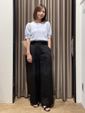 「アイテム（ビジネスバッグ、ベージュ系）」を使った、J U R Iさん（レディース・160cm）の秋コーディネート