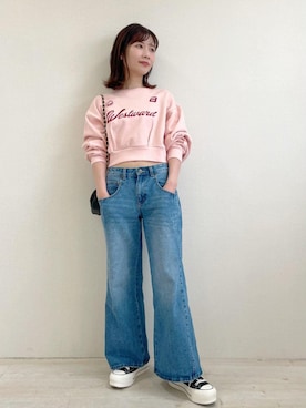 「アイテム（スウェット）」を使った、J U R Iさん（レディース・160cm・30代）の冬コーディネート