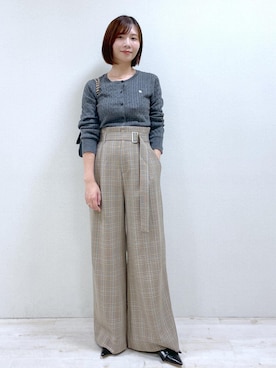「アイテム（カーディガン/ボレロ）」を使った、J U R Iさん（レディース・160cm・30代）の秋コーディネート