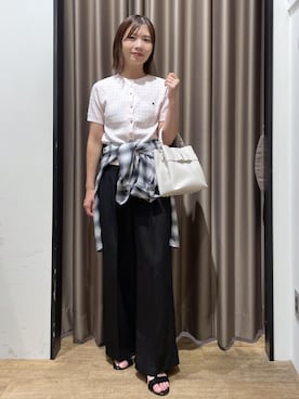 「VIS（ビス）のアイテム（パンツ）」を使った、J U R Iさん（レディース・160cm）の夏コーディネート