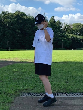 「CASIO」｜「アイテム（キャップ）」を使った、YUKAさん（レディース・157cm）の夏コーディネート