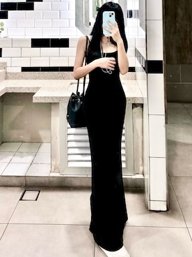 「アイテム（ドレス）」を使った、Victoriaさん（レディース・155cm）の夏コーディネート