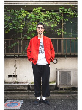 「used mix」｜「アイテム（ブルゾン）」を使った、m_hosokawaさん（メンズ・180cm）の秋コーディネート