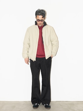 「Lands' End（ランズエンド）のアイテム（ジャケット/アウター）」を使った、m_hosokawaさん（メンズ・180cm）の冬コーディネート