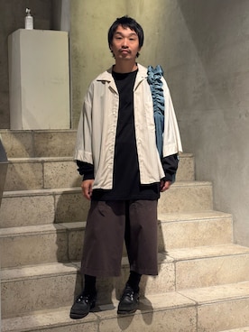 「アイテム（ショルダーバッグ）」を使った、武士俣  淳(GARDEN 渋谷)さん（メンズ・163cm）の夏コーディネート