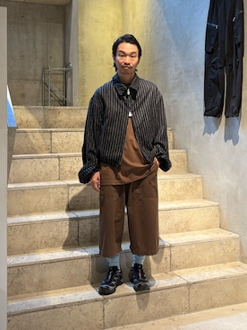 「アイテム（その他アウター）」を使った、武士俣  淳(GARDEN 渋谷)さん（メンズ・163cm）の秋コーディネート