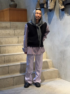 武士俣  淳(GARDEN 渋谷)さん（メンズ・163cm）の春コーディネート