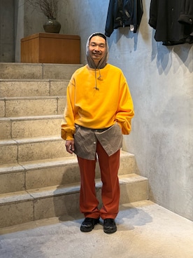 「Toironier（トワロニエ）のアイテム」を使った、武士俣  淳(GARDEN 渋谷)さん（メンズ・163cm）の春コーディネート