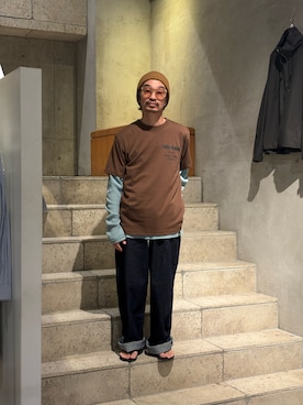 「アイテム（パンツ）」を使った、武士俣  淳(GARDEN 渋谷)さん（メンズ・163cm）の夏コーディネート