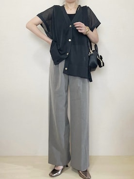 「Aunely（オーネリー）のアイテム（トップス）」を使った、さにぃ。さん（レディース・153cm）の夏コーディネート
