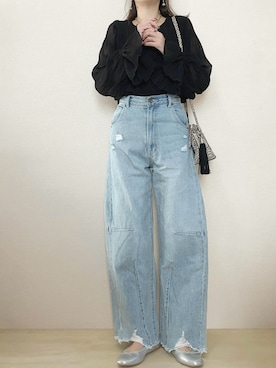 「RAY CASSIN（レイカズン）のアイテム」を使った、さにぃ。さん（レディース・153cm）の冬コーディネート