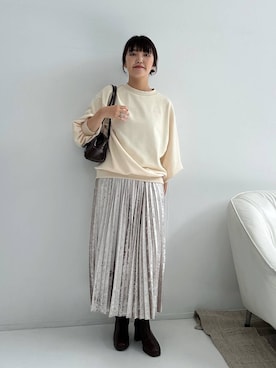 「アイテム（スウェット）」を使った、あんずさん（レディース・163cm・30代）の秋コーディネート