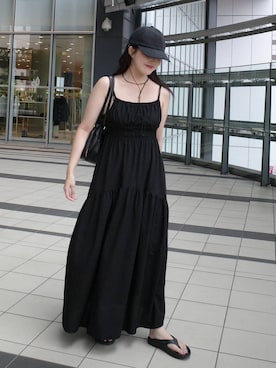 「アイテム（ハンドバッグ）」を使った、あんずさん（レディース・163cm・30代）の夏コーディネート