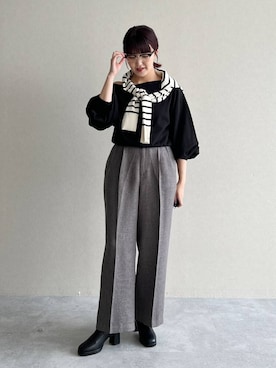 「アイテム（スウェット）」を使った、あんずさん（レディース・163cm・30代）の秋コーディネート