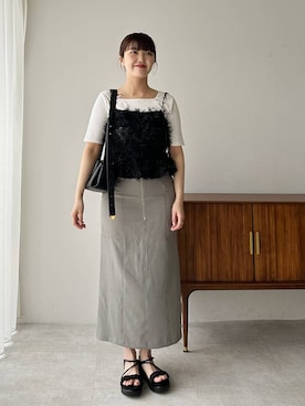 「アイテム（キャミソール）」を使った、あんずさん（レディース・163cm・30代）の春コーディネート