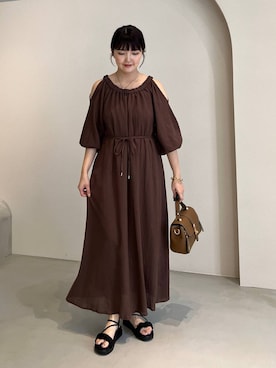 「アイテム（ワンピース/ドレス）」を使った、あんずさん（レディース・163cm・30代）の夏コーディネート