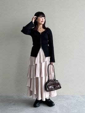 「アイテム（バレエシューズ）」を使った、あんずさん（レディース・163cm・30代）の冬コーディネート