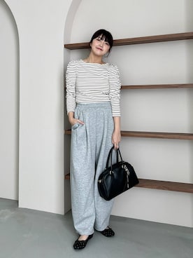 「アイテム（バレエシューズ）」を使った、あんずさん（レディース・163cm・30代）の冬コーディネート