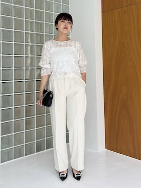 「アイテム（タンクトップ）」を使った、あんずさん（レディース・163cm・30代）の夏コーディネート