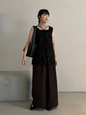 「アイテム（バレエシューズ）」を使った、あんずさん（レディース・163cm・30代）の夏コーディネート