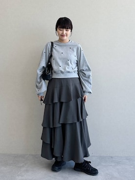 「アイテム（スウェット）」を使った、あんずさん（レディース・163cm・30代）の秋コーディネート