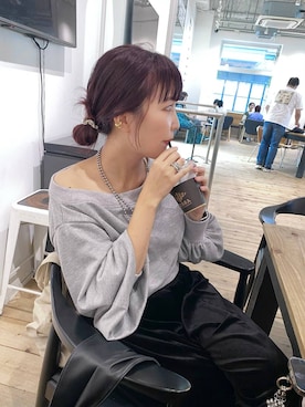 「アイテム（アクセサリー）」を使った、あんずさん（レディース・163cm・30代）の秋コーディネート