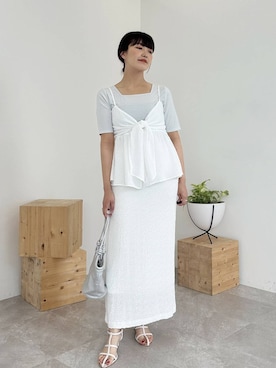 「アイテム（キャミソール）」を使った、あんずさん（レディース・163cm・30代）の夏コーディネート